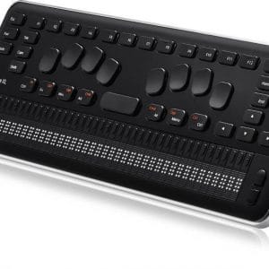 Plage Braille QBraille XL au clavier hybride Perkins