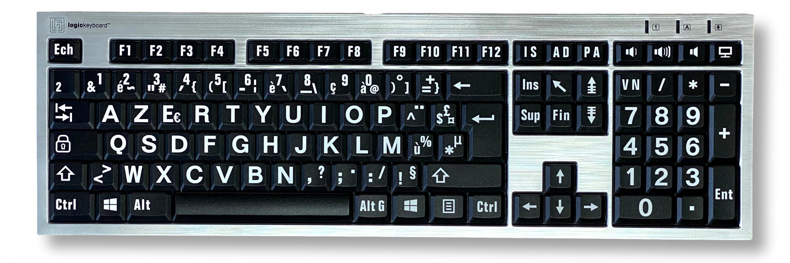 Autocollants clavier contrastés pour les personnes malvoyantes