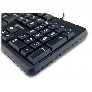 Clavier Azerty USB Noir et en Braille pour aveugle