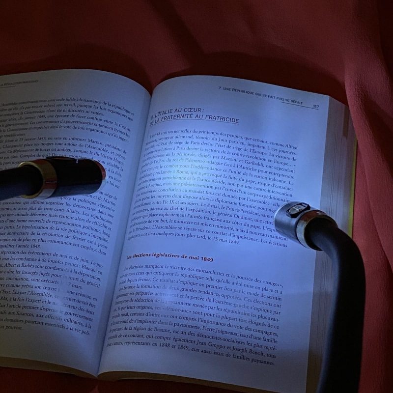Lampe de lecture de livre au lit - Lampe de cou avec bras