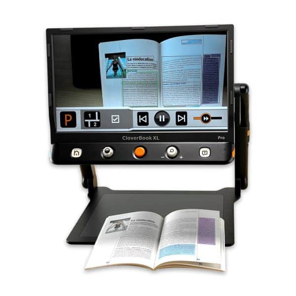 Téléagrandisseur Clover book XL Pro en mode machine à lire vocale