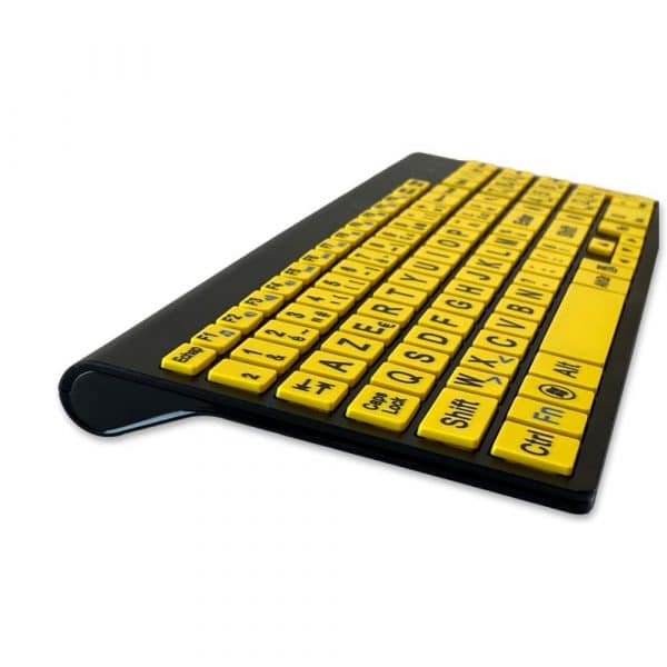 clavier grosse touche jaune avec caractère noir